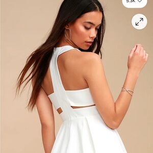 Lulu's Chic White Backless Dress